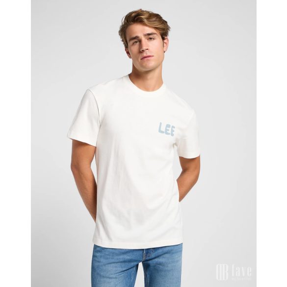 Lee ● Relaxed Graphic Tee ● törtfehér mintás rövid ujjú póló 