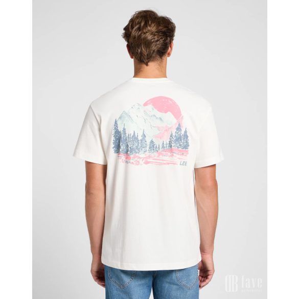 Lee ● Relaxed Graphic Tee ● törtfehér mintás rövid ujjú póló 