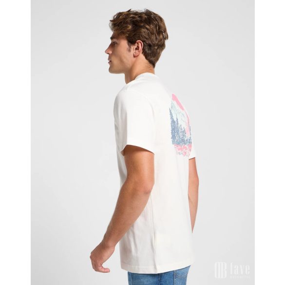 Lee ● Relaxed Graphic Tee ● törtfehér mintás rövid ujjú póló 