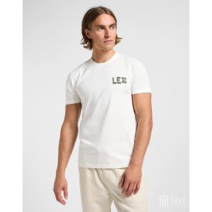 Lee ● Regular Graphic Tee ● törtfehér mintás rövid ujjú póló 