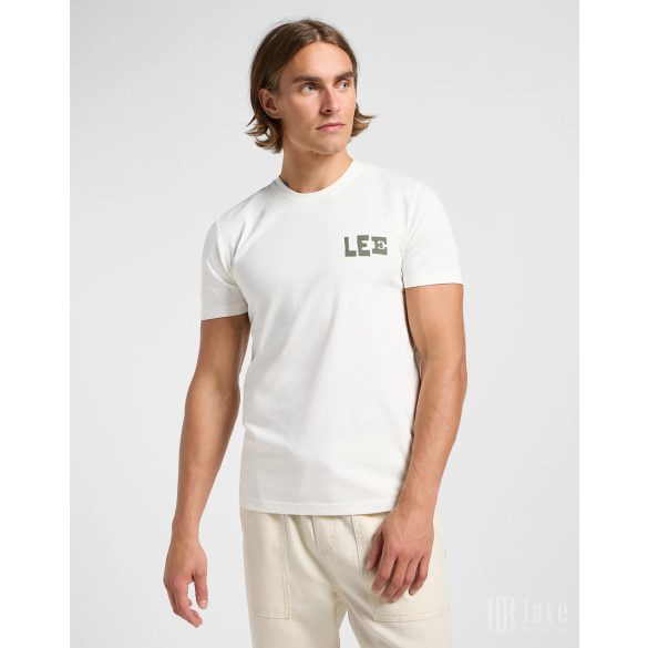 Lee ● Regular Graphic Tee ● törtfehér mintás rövid ujjú póló 