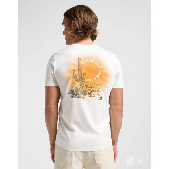 Lee ● Regular Graphic Tee ● törtfehér mintás rövid ujjú póló 