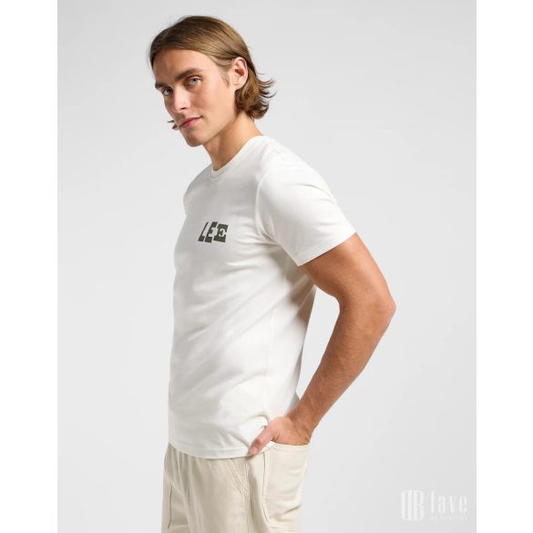 Lee ● Regular Graphic Tee ● törtfehér mintás rövid ujjú póló 