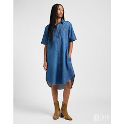   Lee ● All Purpose Shirt Dress ● farmerkék rövid ujjú ingruha