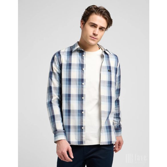 Lee ● Button Down Shirt ● kék kockás hosszú ujjú ing