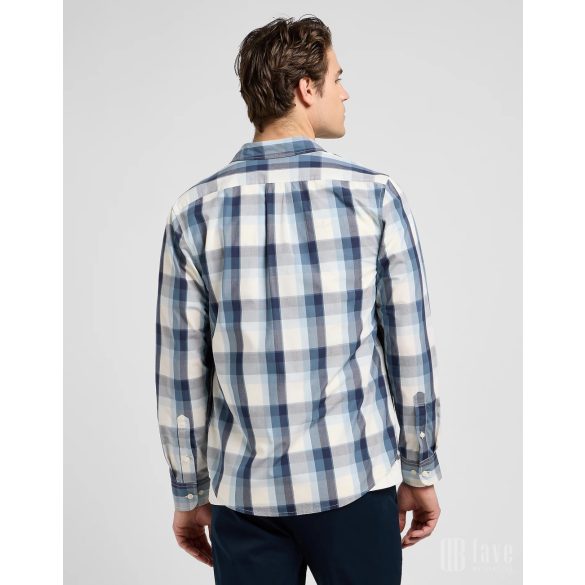 Lee ● Button Down Shirt ● kék kockás hosszú ujjú ing