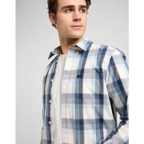 Lee ● Button Down Shirt ● kék kockás hosszú ujjú ing