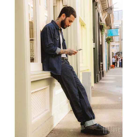 Lee ● Regular Western ● kék koptatott hosszú ujjú farmering 