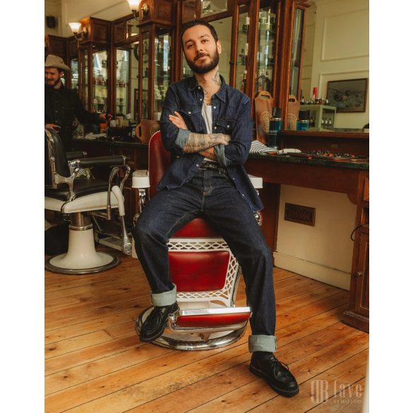 Lee ● Regular Western ● kék koptatott hosszú ujjú farmering 