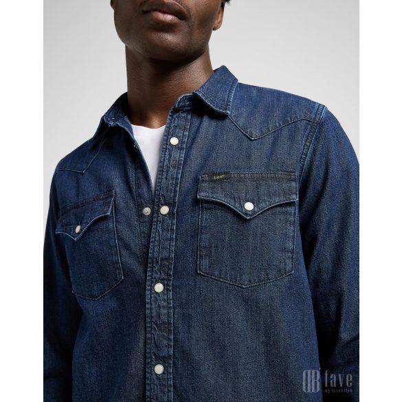 Lee ● Regular Western ● kék koptatott hosszú ujjú farmering 