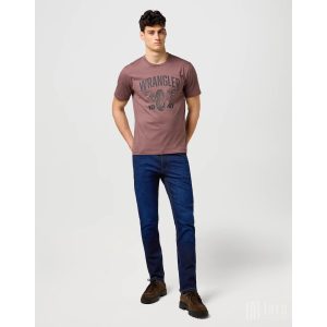 Wrangler ● Greensboro ● sötétkék enyhén koptatott farmernadrág 