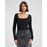 Lee ● Square Neck ● fekete hosszú ujjú póló