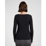 Lee ● Square Neck ● fekete hosszú ujjú póló