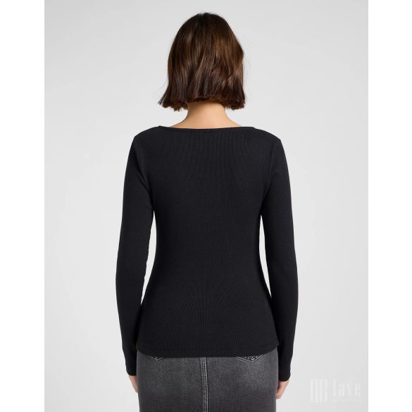 Lee ● Square Neck ● fekete hosszú ujjú póló