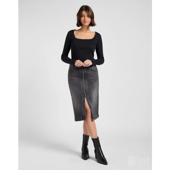 Lee ● Square Neck ● fekete hosszú ujjú póló