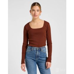 Lee ● Square Neck ● barna hosszú ujjú póló
