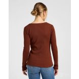 Lee ● Square Neck ● barna hosszú ujjú póló