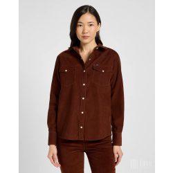 Lee ● Regular Western ● barna hosszú ujjú kord ing 