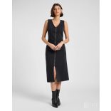 Lee ● Long Vest Dress ● fekete ujjatlan farmerruha