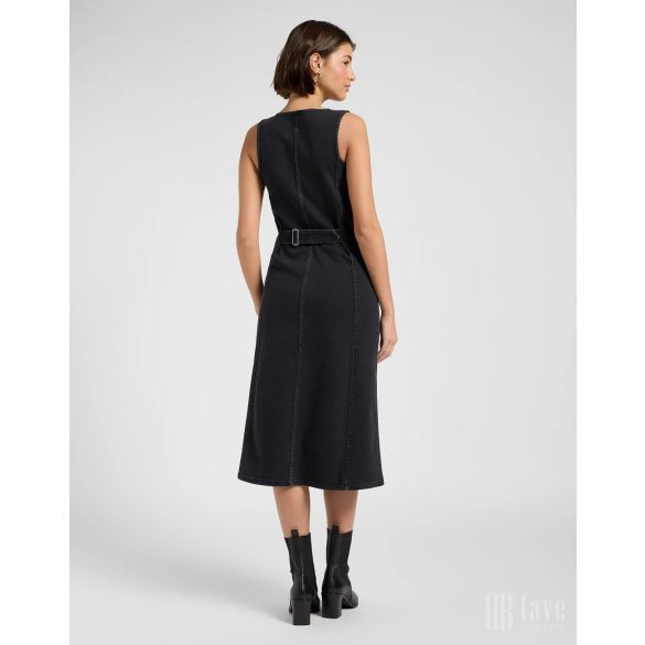 Lee ● Long Vest Dress ● fekete ujjatlan farmerruha