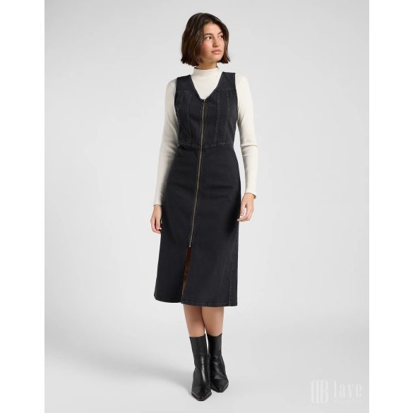 Lee ● Long Vest Dress ● fekete ujjatlan farmerruha
