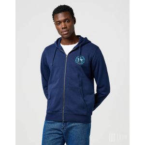 Wrangler ● Graphic Zip ● sötétkék kapucnis kardigán
