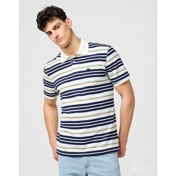 Wrangler ● Stripe Polo ● fehér csíkos rövid ujjú piké póló