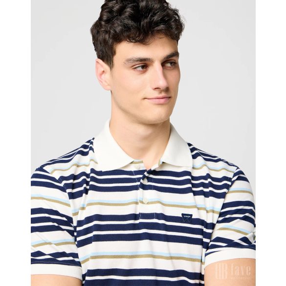 Wrangler ● Stripe Polo ● fehér csíkos rövid ujjú piké póló