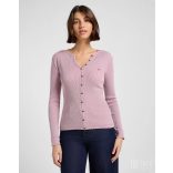 Lee ● Washed Waffle Henley ● lila hosszú ujjú póló
