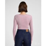 Lee ● Washed Waffle Henley ● lila hosszú ujjú póló