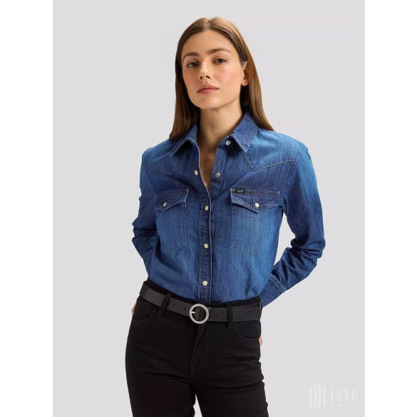 Lee ● Round Buckle Belt ● fekete bőröv 