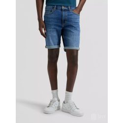   Lee ● Rider Short Slim ● középkék koptatott farmersort