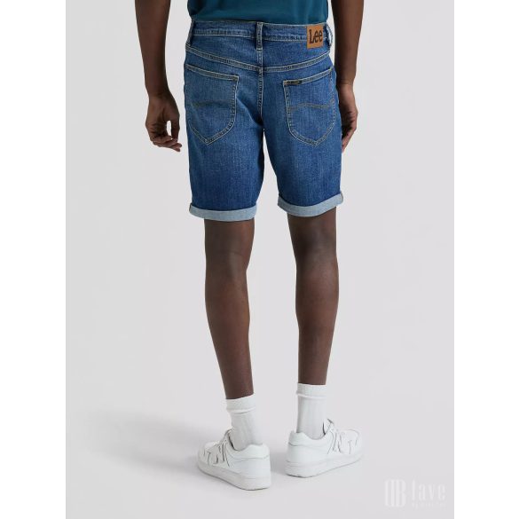 Lee ● Rider Short Slim ● középkék koptatott farmersort