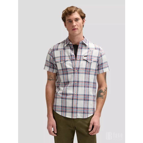 Lee ● Western Shirt ● kék kockás rövid ujjú ing