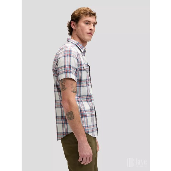 Lee ● Western Shirt ● kék kockás rövid ujjú ing