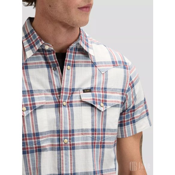 Lee ● Western Shirt ● kék kockás rövid ujjú ing