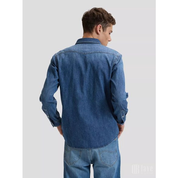 Lee ● Regular Western ● középkék koptatott hosszú ujjú farmering 