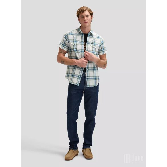 Lee ● Western Shirt ● zöld kockás rövid ujjú ing