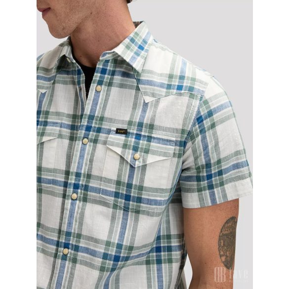 Lee ● Western Shirt ● zöld kockás rövid ujjú ing
