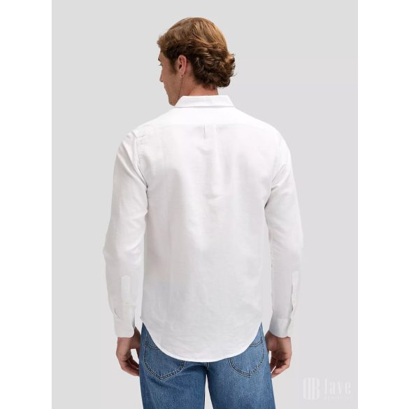 Lee ● Patch Shirt ● fehér hosszú ujjú len ing