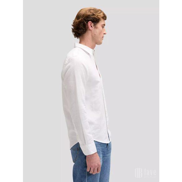 Lee ● Patch Shirt ● fehér hosszú ujjú len ing