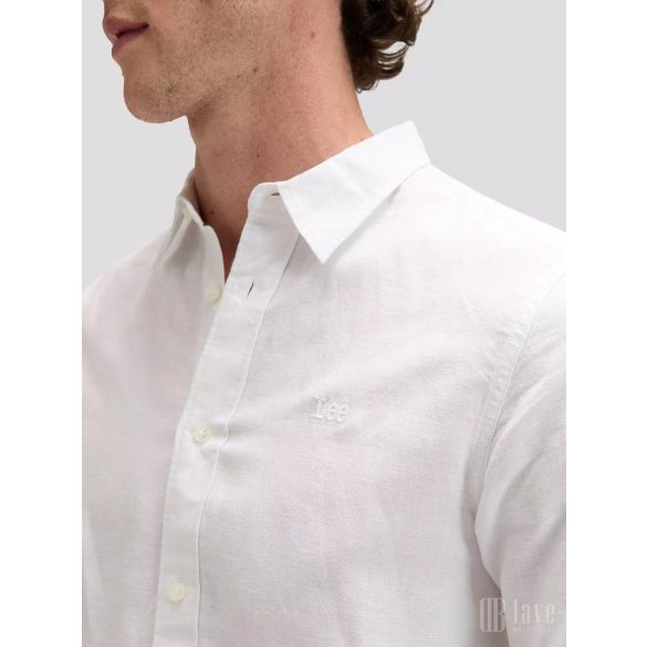 Lee ● Patch Shirt ● fehér hosszú ujjú len ing
