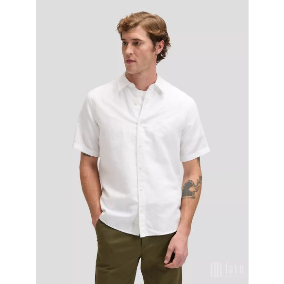 Lee ● SS Shirt ● fehér len rövid ujjú ing