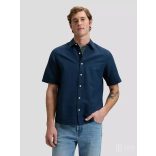 Lee ● SS Shirt ● kék len rövid ujjú ing