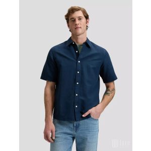 Lee ● SS Shirt ● kék len rövid ujjú ing