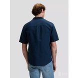 Lee ● SS Shirt ● kék len rövid ujjú ing