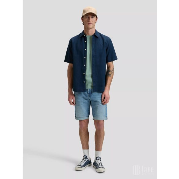 Lee ● SS Shirt ● kék len rövid ujjú ing