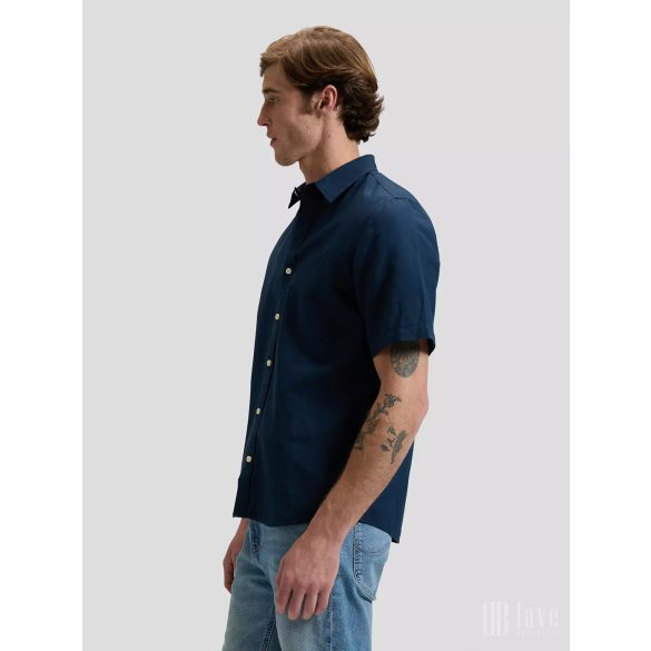 Lee ● SS Shirt ● kék len rövid ujjú ing