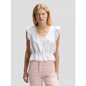 Lee ● Ruffle Sleeve Shirt ● fehér fodros ujjú ing