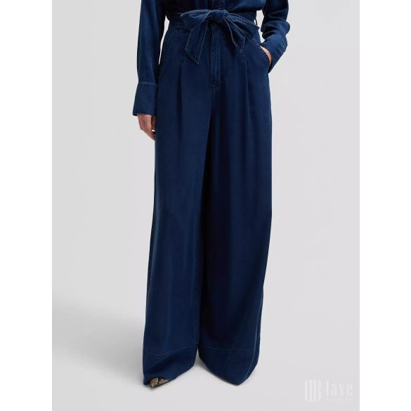 Lee ● Pleated Wide Leg ● kék bőszárú nadrág 